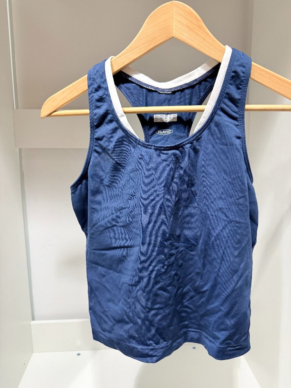 Champion Play Dry Racerback Tank Top Navy Blue Size M